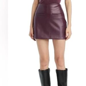 ‼️SALE‼️ A new day faux leather skirt